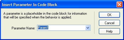 Dialog box with label